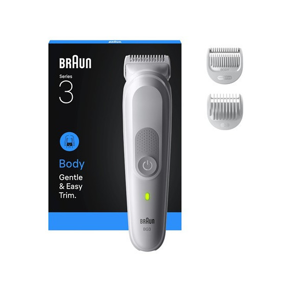 BRAUN Afeitadora de Cuerpo Series 3 BG 3530 Recargable Lavable Con 3 Accesorios