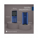 PANASONIC Telefono Movil KX-TU155 Excn Azul Teclas Grandes,boton Sos,bluetooth,micro Sd
