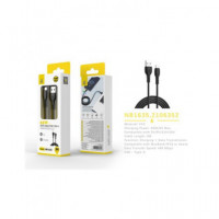 ONE PLUS Cable Datos Tipo C A Usb NB1635 66W 6A 3Mtrs Negro