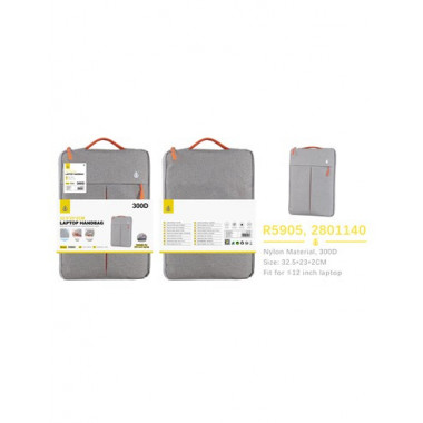 ONE PLUS Funda Para Portatil 12" Nylon Gris 300D Con Asa R5905