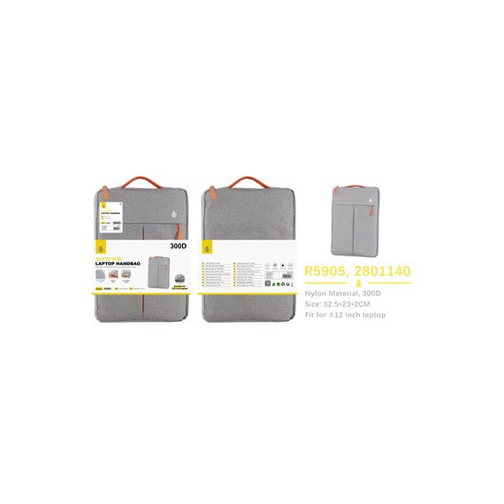 ONE PLUS Funda Para Portatil 12" Nylon Gris 300D Con Asa R5905