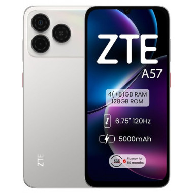 ZTE Telefono Movil A57 128GB/4GB 6.75" Plata