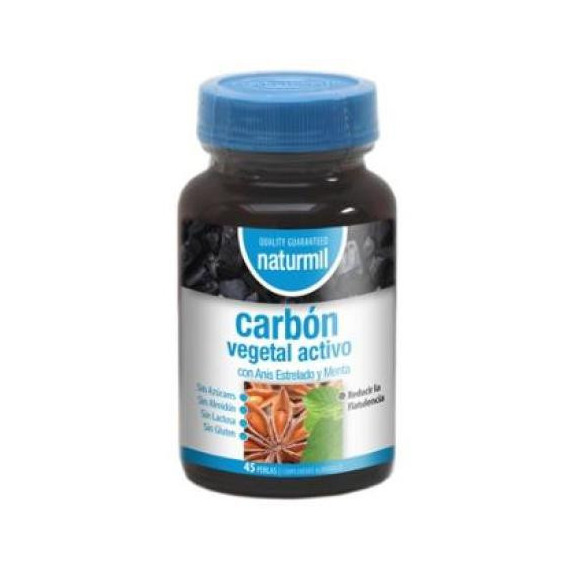 NATURMIL Carbon Vegetal Activo Anis Menta 45 Perlas