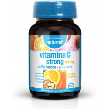 NATURMIL Vitamina C Strong 1000MG + Equinacea + Zinc + Selenio 60CMP