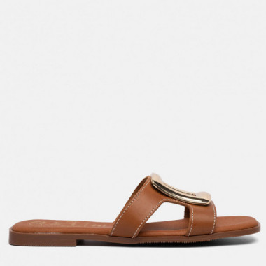 Oh My Sandals Sandalia plana en piel 5820-ROBLE