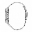 Reloj multifunción de acero inoxidable de 44 mm