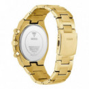 Reloj multifunción de acero inoxidable de 44 mm