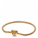 Pulsera Pandora Moments Cadena de Serpiente con Cierre de Corazón Familiar 563516C01
