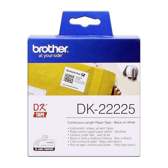 Cinta Papel Continua BROTHER Blanca 38MM 30.48M (DK22225)