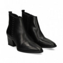 Botin Tacon Detalle Tachas Piel Negro  VEXED SHOES COMPANY