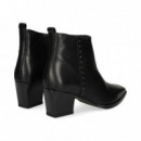 Botin Tacon Detalle Tachas Piel Negro  VEXED SHOES COMPANY