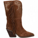 1/2 Bota Cowboy Flecos+tachas ante Cuero  ALMA EN PENA