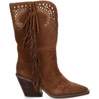 1/2 Bota Cowboy Flecos+tachas ante Cuero  ALMA EN PENA