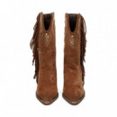 1/2 Bota Cowboy Flecos+tachas ante Cuero  ALMA EN PENA