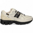 DEPORTIVO PIEL+MALLA NEGRO+BLANCO