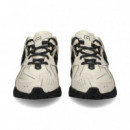 DEPORTIVO PIEL+MALLA NEGRO+BLANCO
