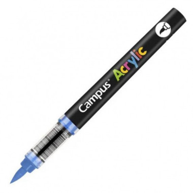 Rotuladores Acr&iacute;licos Campus Acrylic con Punta Pincel Azul Medio 8 Unidades