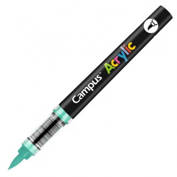 Rotuladores Acrílicos Campus Acrylic Punta Pincel Verde Oscuro 8 Unidades