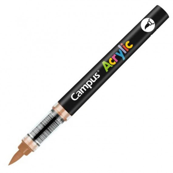Rotuladores Acrílicos Campus Acrylic Punta Pincel Marrón Claro 8 Unidades