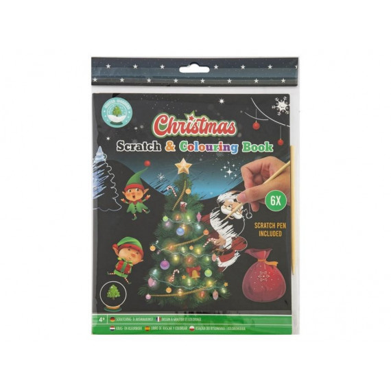 Libro de Rascar y Colorear Navideño Xmas Scratch and Colouring 800046