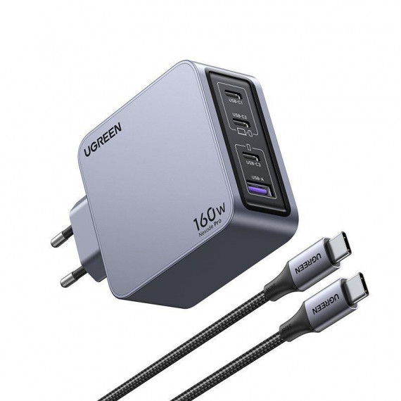 Cargador Ugreen Nexode Pro 160W GaN 3xUSB-C + USB-A (25877)