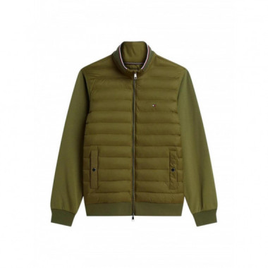 TOMMY HILFIGER - MIX MEDIA ESS RWB STAND COLLAR - MT1 - F|MW0MW41329/MT1