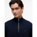 Tjm Slm Ess Light ¼ Zip Swtr Ext Dark Bl  TOMMY JEANS
