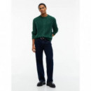 Tjm Reg Cable Knit Sweater Velvet Green  TOMMY JEANS
