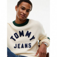 Tjm Reg New Classics Sweater Ext Cream  TOMMY JEANS