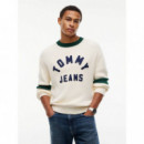 Tjm Reg New Classics Sweater Ext Cream  TOMMY JEANS