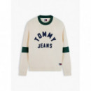 Tjm Reg New Classics Sweater Ext Cream  TOMMY JEANS