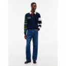 Tjm Reg Tommy Knitted Rugby Ext Dark Blu  TOMMY JEANS