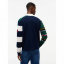 Tjm Reg Tommy Knitted Rugby Ext Dark Blu  TOMMY JEANS