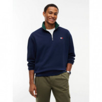 Tjm Rlx Branded Collar Qz Ext Dark Blue  TOMMY JEANS
