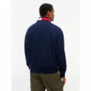 Tjm Rlx Branded Collar Qz Ext Dark Blue  TOMMY JEANS