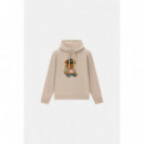 Ls Teddy Bear Melange Hooded S Chestnut  GUESS