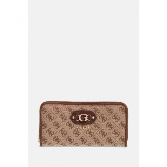 SAMANTHA SLG LRG ZIP AROUND LATTE LOGO/B