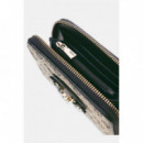 Samantha Slg Med Zip Around Black Logo  GUESS