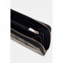 Samantha Slg Lrg Zip Around Black Logo  GUESS