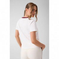 Tennis Lady Bear Ss T-shirt Cream White  GUESS