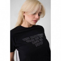 Ss Cn Marilyn Slogan Tee Jet Black A996  GUESS