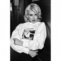 Cn Marilyn Piano Sweatshirt Pure White  GUESS