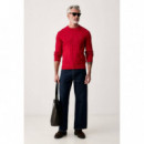 Classic Cotton Cable Crew Neck Medium Re  TOMMY HILFIGER