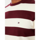 Essential Terry Crewneck Burgundy/ Ivory  TOMMY HILFIGER