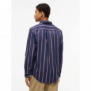 Poplin Ground Stp Rf Shirt Carbon Navy /  TOMMY HILFIGER