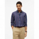 Poplin Ground Stp Rf Shirt Carbon Navy /  TOMMY HILFIGER