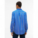 Poplin Ground Stp Rf Shirt Regal Blue /  TOMMY HILFIGER