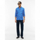 Poplin Ground Stp Rf Shirt Regal Blue /  TOMMY HILFIGER