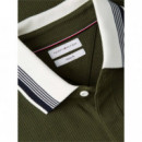 Hidden Placket Waffle Reg Polo Huntsman  TOMMY HILFIGER