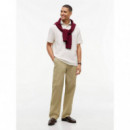 Hidden Placket Waffle Reg Polo Ivory Pet  TOMMY HILFIGER
